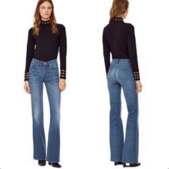 Tory Burch Jeans Tory Burch Cats Meow Raw Hem Flared Jeans Poshmark